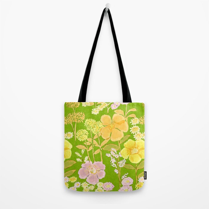 Grandma's Flowers (Green) Tote Bag Gallery Image 2