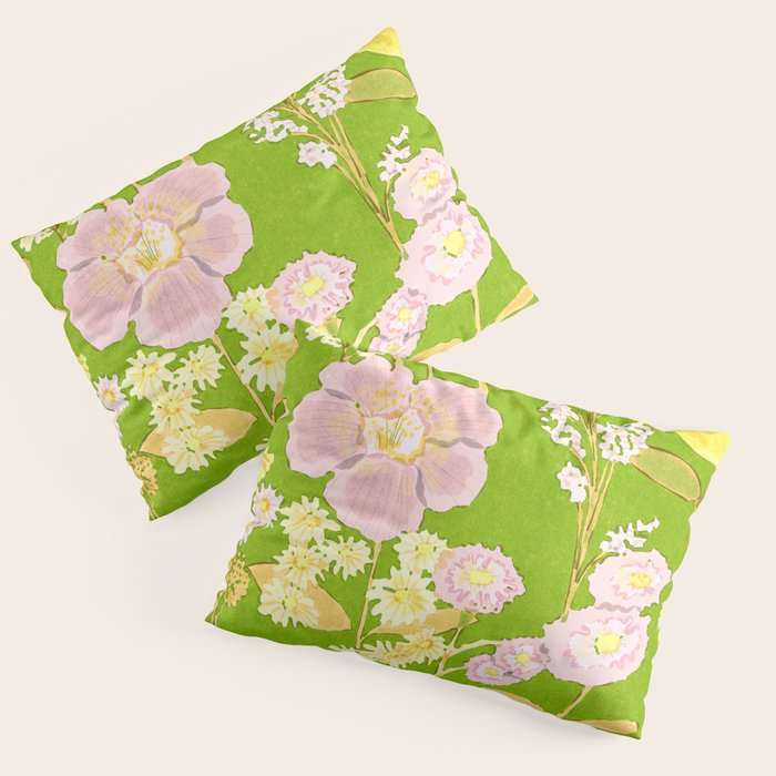 Grandma's Flowers (Green) Pillow Sham Gallery Image 3
