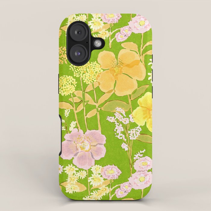 Grandma's Flowers (Green) iPhone Case Gallery Image 1