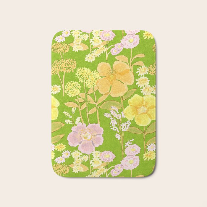 Grandma's Flowers (Green) Bath Mat Gallery Image 1