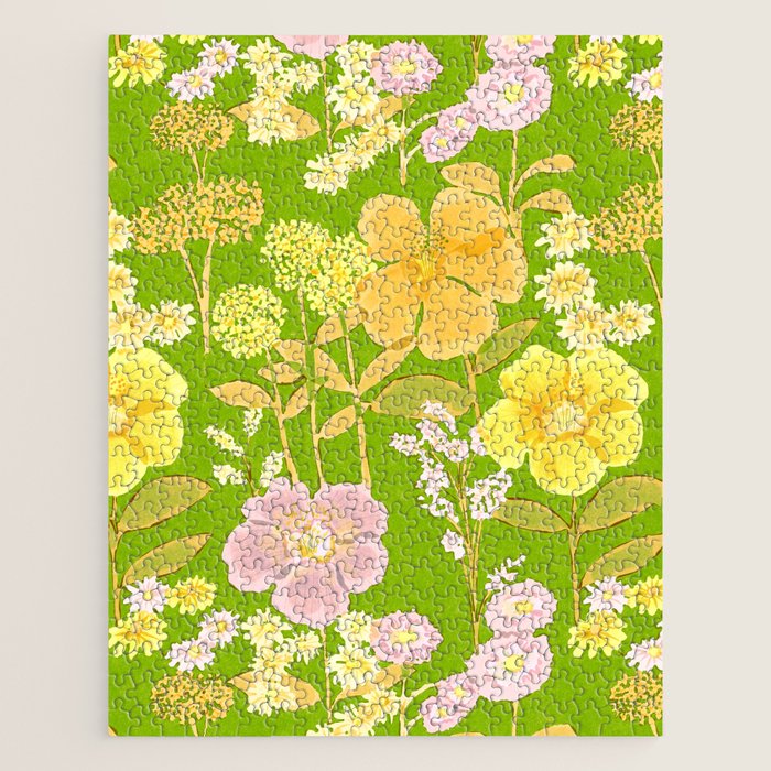 Grandma's Flowers (Green) Jigsaw Puzzle Gallery Image 1