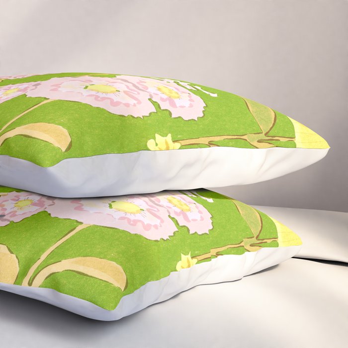 Grandma's Flowers (Green) Pillow Sham Gallery Image 3