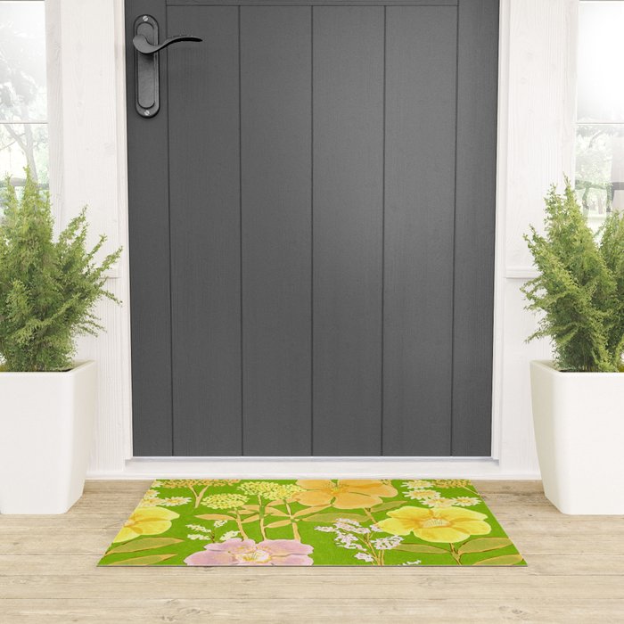 Grandma's Flowers (Green) Welcome Mat Gallery Image 3