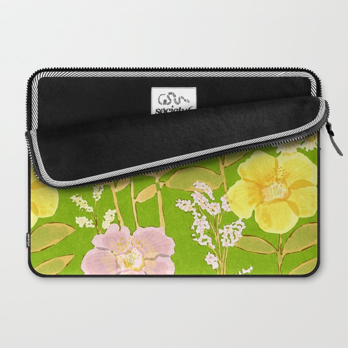 Grandma's Flowers (Green) Laptop Sleeve Gallery Image 2