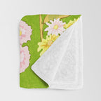Grandma's Flowers (Green) Throw Blanket Gallery Image 3