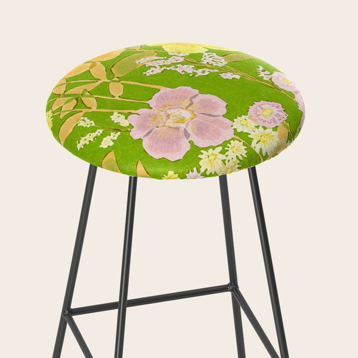 Grandma's Flowers (Green) Stool Gallery Image 2