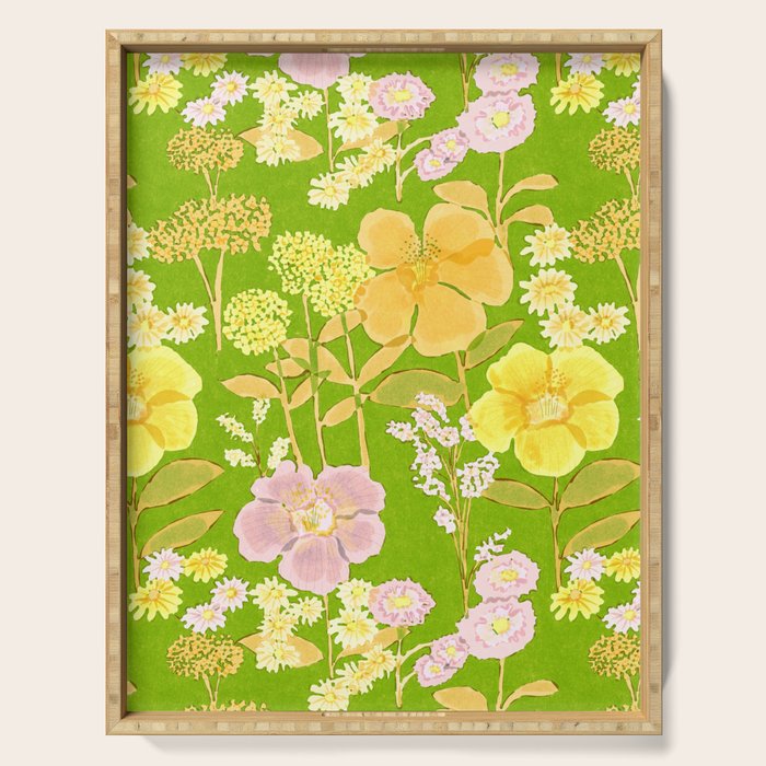 Grandma's Flowers (Green) Serving Tray Gallery Image 1