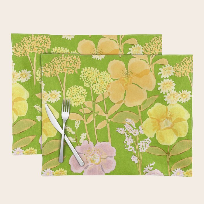 Grandma's Flowers (Green) Placemat Gallery Image 1