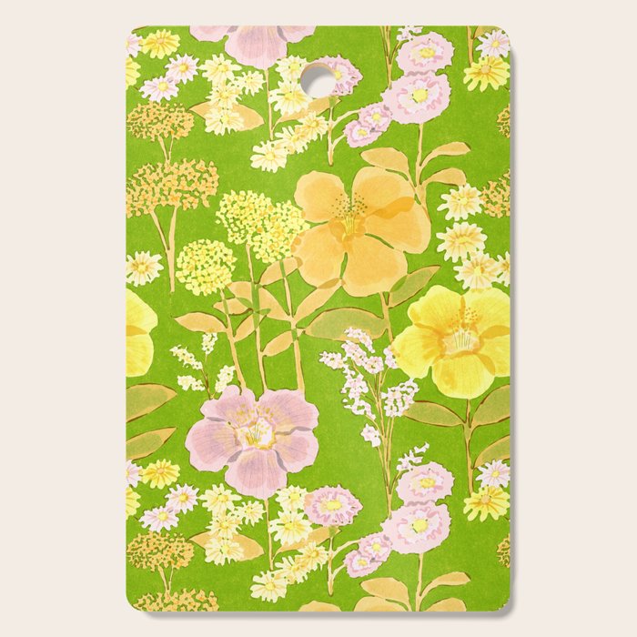 Grandma's Flowers (Green) Cutting Board Gallery Image 1