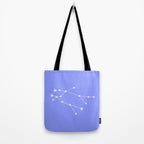 Gemini Zodiac Star Constellation Line Art Pastel Purple Tote Bag Gallery Image 2