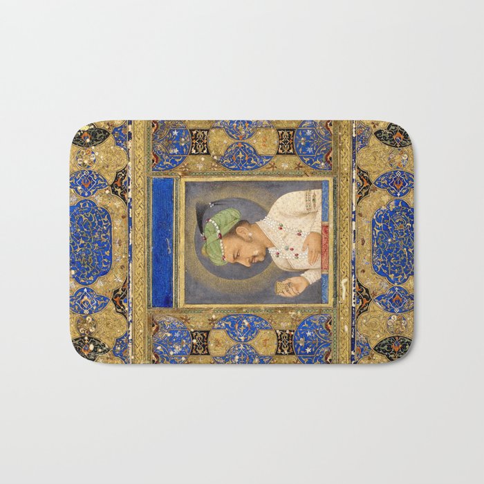 Antique Indian Miniature Painted Illustration Bath Mat Gallery Image 1