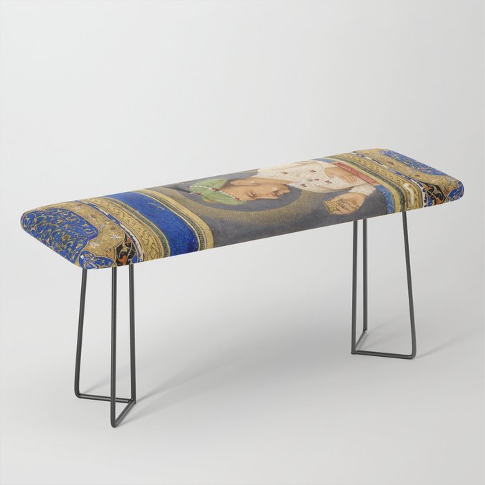 Antique Indian Miniature Painted Illustration Bench Gallery Image 1