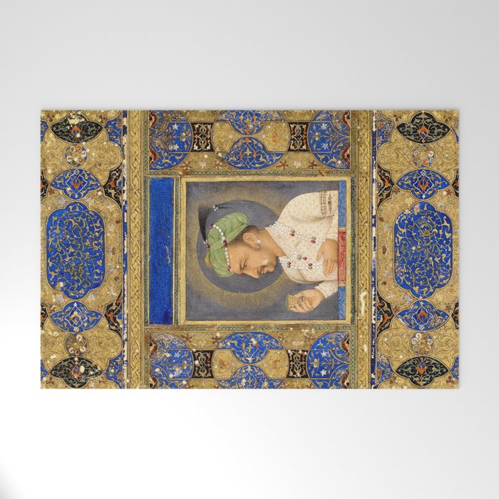 Antique Indian Miniature Painted Illustration Welcome Mat Gallery Image 1