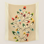 Mid-Century Abstract Branch 02 Wall Tapestry Gallery Image 4