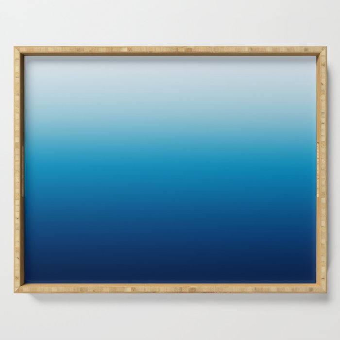Sky and Ocean Blue Ombre Serving Tray Gallery Image 1