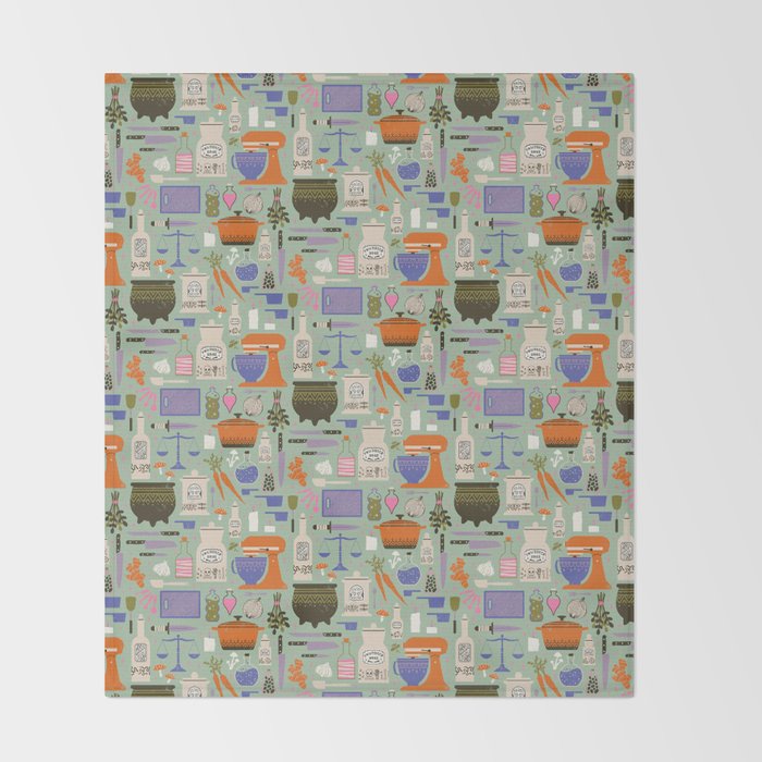 Kitchen Witch Throw Blanket Gallery Image 2