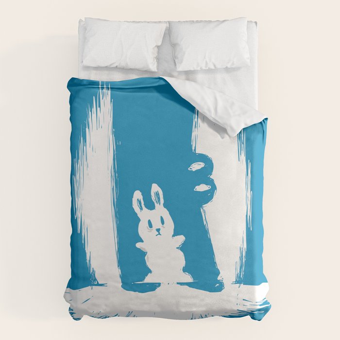 cornered! (bunny and crocodile) Duvet Cover Gallery Image 1