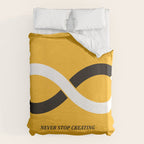 Never stop creating (the infinity pencil) Duvet Cover Gallery Image 6
