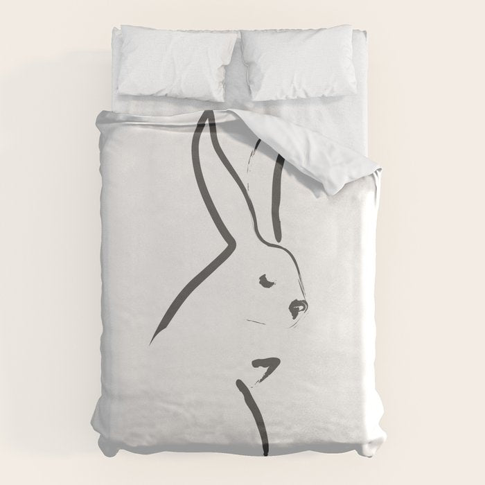 Zen Snow Bunny Duvet Cover Gallery Image 6