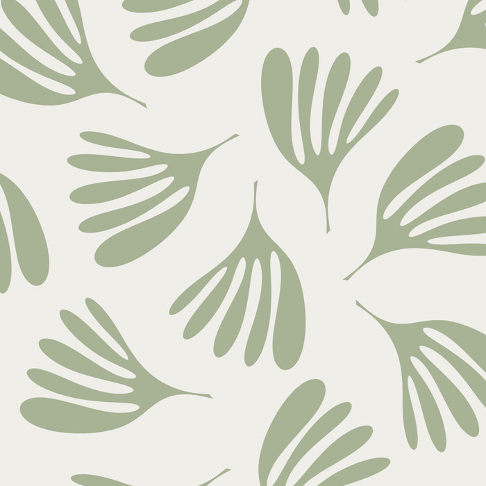 Sage Green Wispy Leaves Contemporary Abstract Botanical Pattern Coffee Mug Gallery Image 2