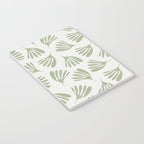 Sage Green Wispy Leaves Contemporary Abstract Botanical Pattern Notebook Gallery Image 3