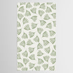 Sage Green Wispy Leaves Contemporary Abstract Botanical Pattern Tablecloth Gallery Image 2