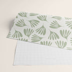 Sage Green Wispy Leaves Contemporary Abstract Botanical Pattern Wrapping Paper Gallery Image 2