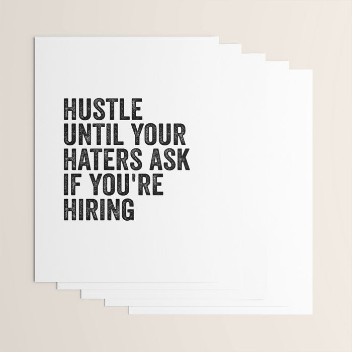 Hustle until your haters ask if you're hiring Wrapping Paper Gallery Image 3