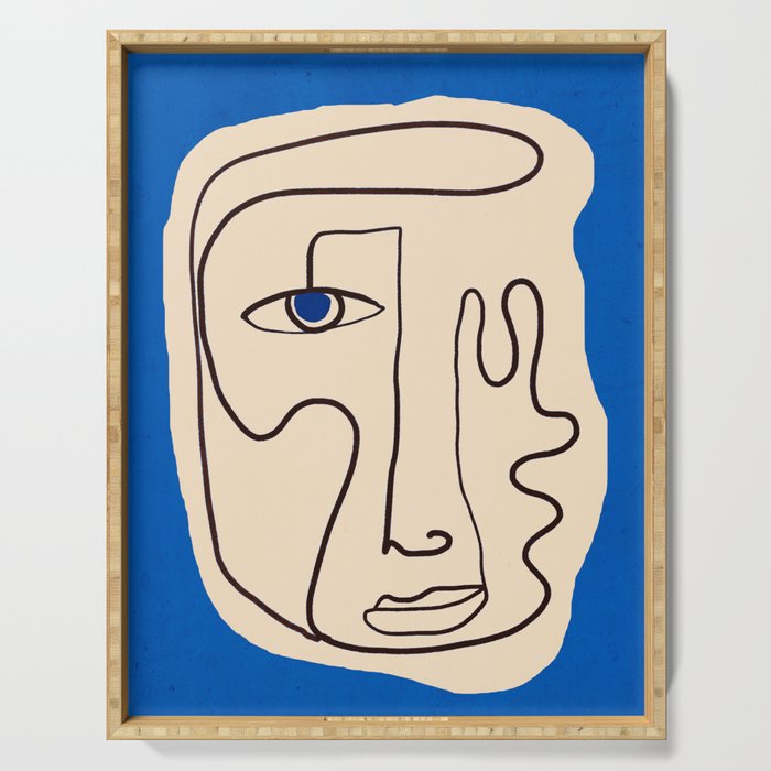 Abstract Face 49 Serving Tray Gallery Image 1