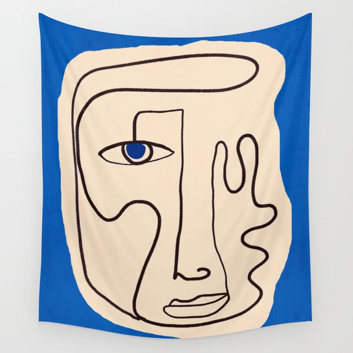 Abstract Face 49 Wall Tapestry Gallery Image 4