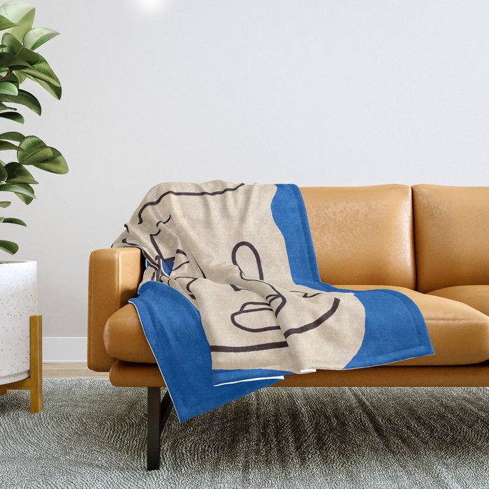 Abstract Face 49 Throw Blanket Gallery Image 1