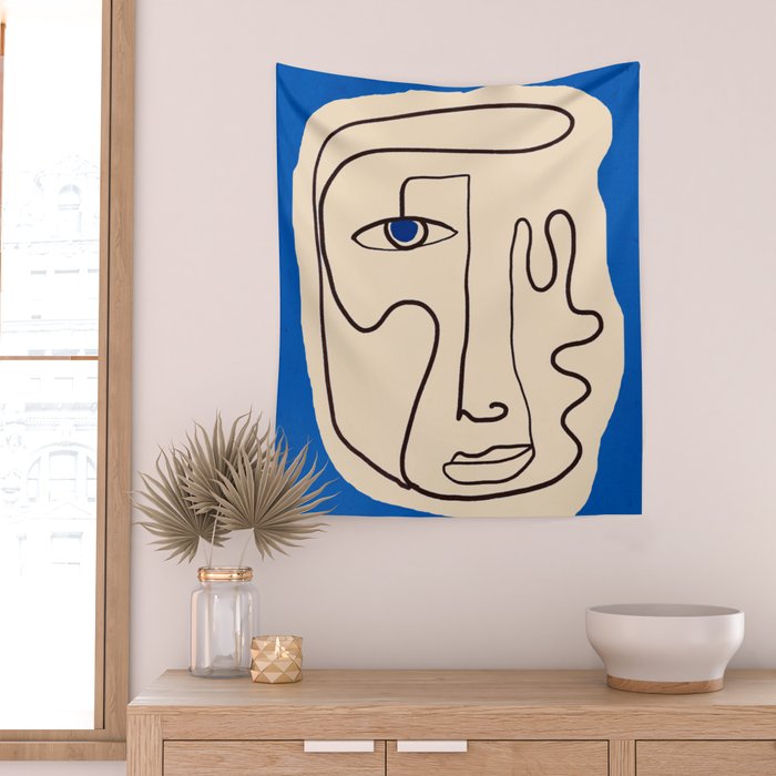 Abstract Face 49 Wall Tapestry Gallery Image 2