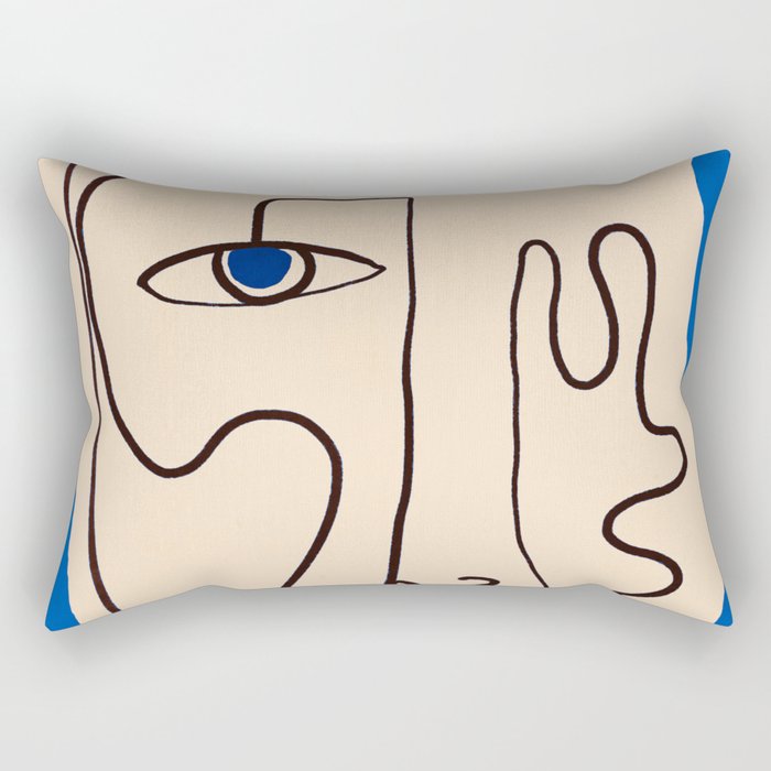 Abstract Face 49 Rectangular Pillow Gallery Image 1