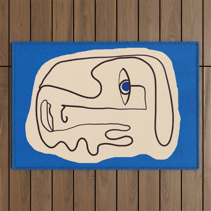 Abstract Face 49 Outdoor Rug Gallery Image 1