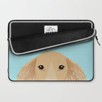 Long Haired Dachshund cream coat cute pet portraits custom dog breed art Laptop Sleeve Gallery Image 2