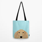 Long Haired Dachshund cream coat cute pet portraits custom dog breed art Tote Bag Gallery Image 2