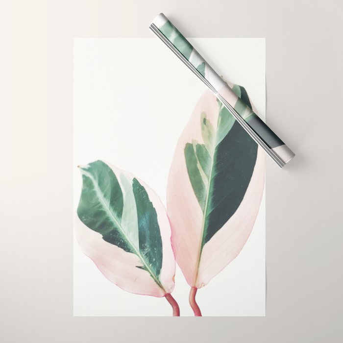 Pink Leaves I Wrapping Paper Gallery Image 1