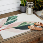 Pink Leaves I Outdoor Rug Gallery Image 2