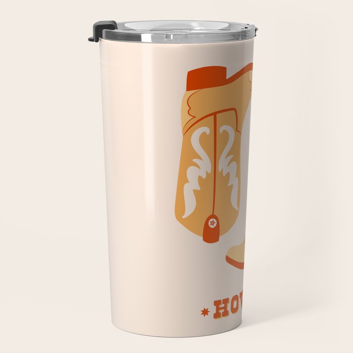 Howdy Cowboy Boots Travel Mug Gallery Image 3