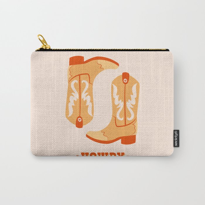 Howdy Cowboy Boots Carry All Pouch Gallery Image 1