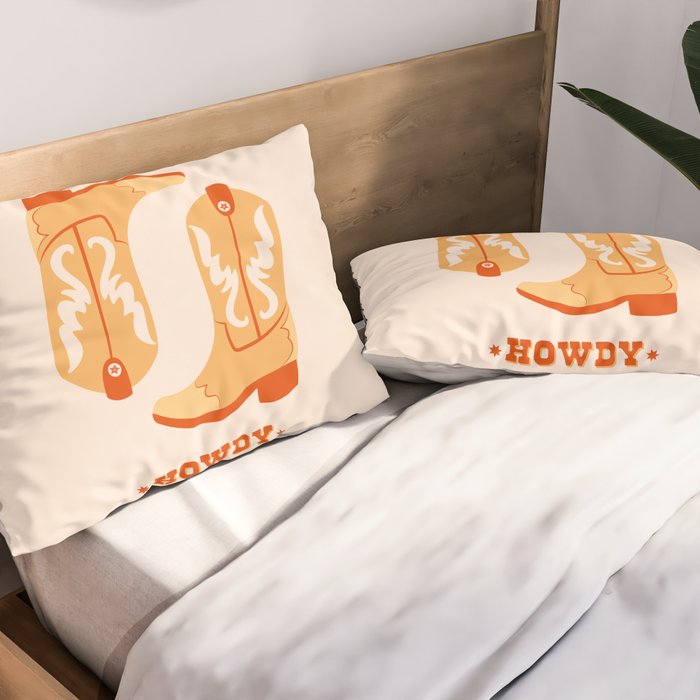 Howdy Cowboy Boots Pillow Sham Gallery Image 2