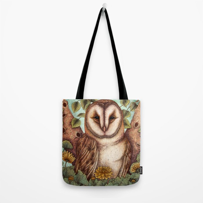 Spring Barn Owl Tote Bag Gallery Image 2