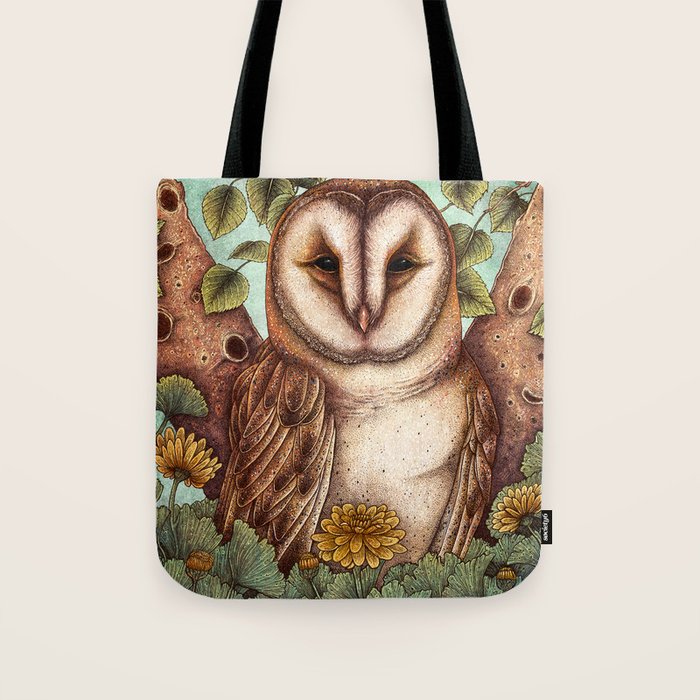 Spring Barn Owl Tote Bag Gallery Image 1