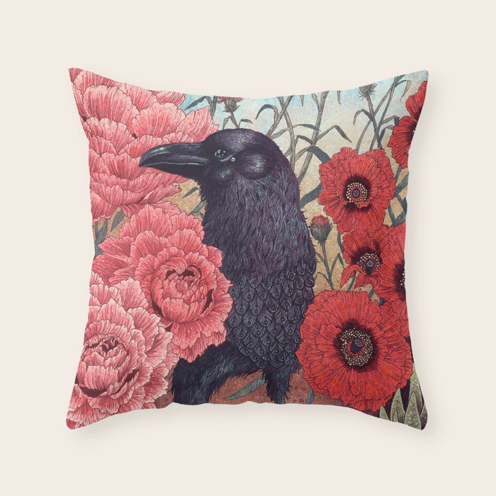 Crow Effigy Throw Pillow Gallery Image 6