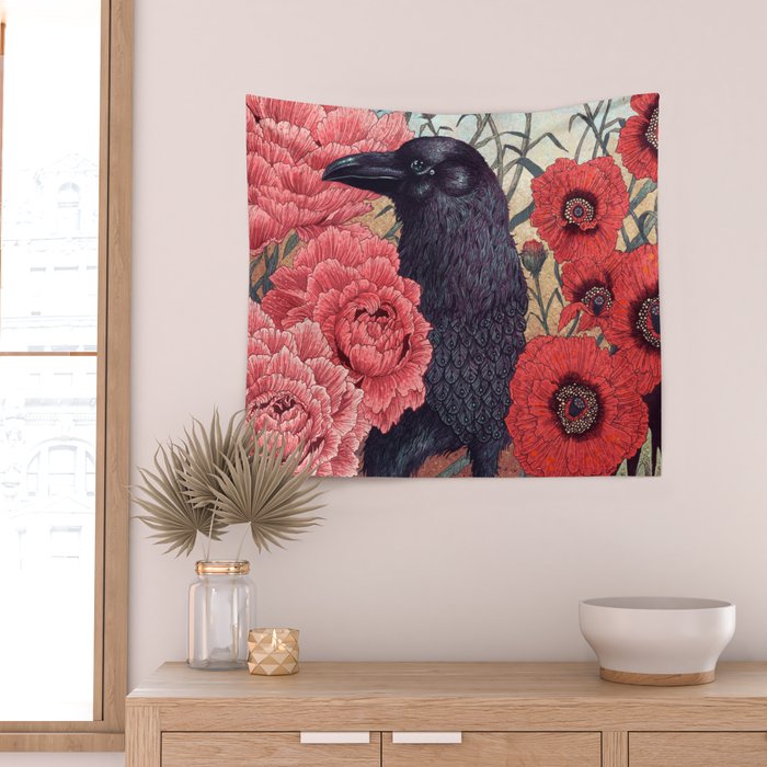 Crow Effigy Wall Tapestry Gallery Image 2