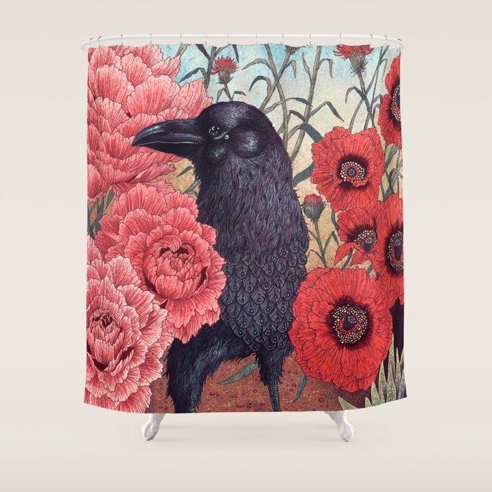 Crow Effigy Shower Curtain Gallery Image 1