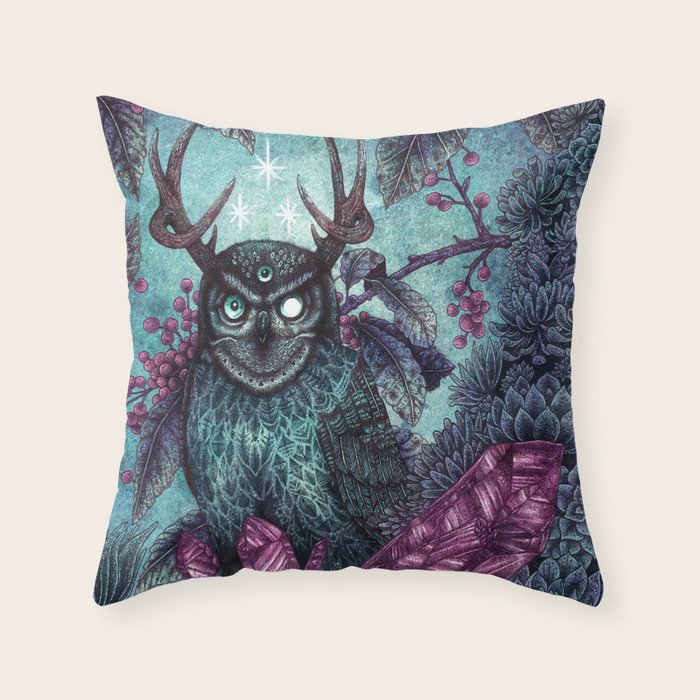 Night Owl Throw Pillow Gallery Image 6