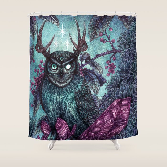 Night Owl Shower Curtain Gallery Image 1