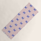 Evil Eye Dots - Navy & Blush Palette Yoga Mat Gallery Image 1