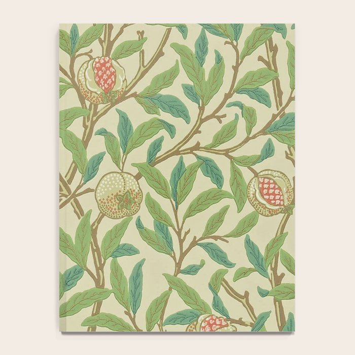 William Morris Bird & Pomegranate Bayleaf and Cream Notebook Gallery Image 4